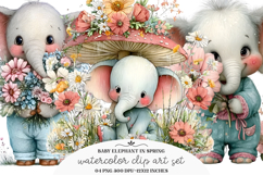 Baby Elephant In Spring Clipart Product Image 1