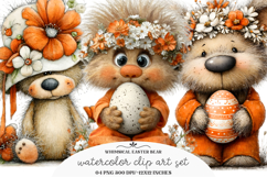 Whimsical Easter Bear Clipart Product Image 1