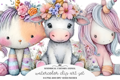Whimsical Unicorn Day Animal Clipart Product Image 1