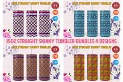 Pattern Ethnic 15oz Straight Skinny Tumbler Bundles 4 Desgin Product Image 1