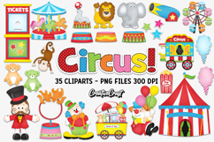 Circus Digital Paper and Clipart png, illustration Product Image 3