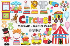 Circus Clip Art, circus animals cliparts, carnival graphics Product Image 1