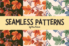 Blue &amp; Green Grapevine Seamless Pattern Product Image 1