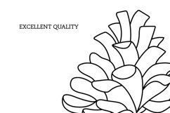 Forest Autumn SVG Line Art Cricut Crafting Cone DXF PNG Product Image 2