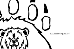 Pawprint SVG Roaring Bear Head For Cricut Animal PNG DXF EPS Product Image 2