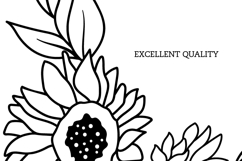 Floral Roses Sunflowers Corner SVG Files Flowers 2 Borders Product Image 2