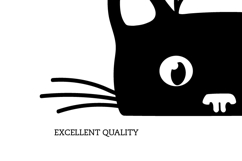 Peeking Cat SVG Peeking Kitten Png Cricut Cut File Black Cat Product Image 2