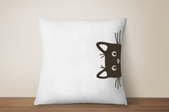 Peeking Cat SVG Peeking Kitten Png Cricut Cut File Black Cat Product Image 3