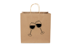 Two glasses SVG Red wine Cricut file Cheer Drink Cut DXF PNG Product Image 3