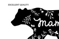 Floral Mama Bear SVG Bear Silhouette For Cricut Animal PNG Product Image 2