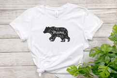 Floral Mama Bear SVG Bear Silhouette For Cricut Animal PNG Product Image 3