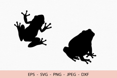 Frog SVG Toad Cricut File Silhouette Reptile DXF PNG Product Image 1