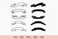 Ribbon Banner SVG Outline For Cricut Crafting Product Image 1