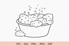 Basin SVG Soap Bubbles For Cricut Laundry Canva compatible Product Image 1