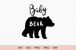 Baby Bear SVG Bear Silhouette For Cricut Craft Animal DXF Product Image 1