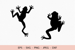 Frog SVG Toad Silhouette Reptile Cricut File Animal DXF PNG Product Image 1