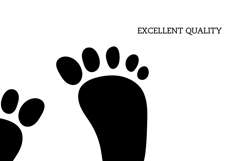 Footprint SVG Baby Mark For Cricut Cut file Cute Line Icon Product Image 2