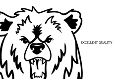 Roaring Bear SVG Bear Head For Cricut Cut File Animal DXF Product Image 2