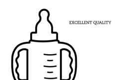 Baby Bottles SVG Line Silhouette Crucut Cut File Set Newborn Product Image 2