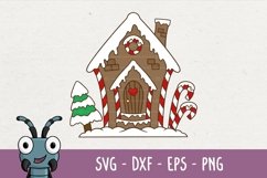 gingerbread house svg, cute christmas svg Product Image 1