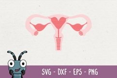 uterus love svg, birth organ svg, midwife svg Product Image 1