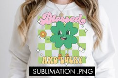 Blessed and Lucky St Patricks Day Sublimation Cut file Product Image 1