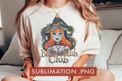 Bad Witch Club Halloween Sublimation PNG Product Image 5