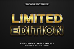 Editable limited-edition text effect. Luxury 3d black text Product Image 1