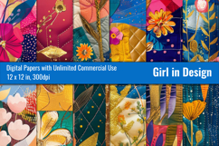 Quilted Spring - 12 Patchwork Digital Papers in 300dpi Product Image 1