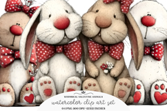 Whimsical Valentine Animals Clipart Product Image 1