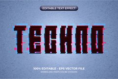 Editable glitch graphic styles. Datamoshing text effect Product Image 1