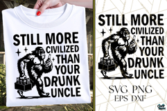 Funny Beer Drinking Bigfoot SVG | Funny Quote SVG|PNG Product Image 1