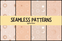 Boho Sun and Moon Celestial Seamless Pattern Product Image 1