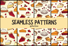 Vintage Holiday Pie and Berries Seamless Pattern Product Image 1