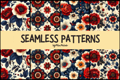 Americana Floral - Seamless Folk Art Patterns Product Image 1