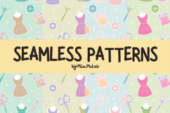 Pastel Sewing Dress Seamless Pattern Product Image 1