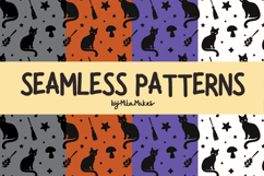 Halloween Cat Seamless Pattern Product Image 1