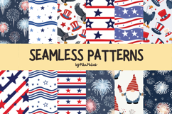 Patriotic Seamless Patterns Bundle - 4th of July Product Image 1