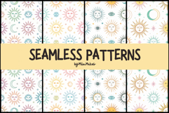 Celestial Sun and Moon Seamless Patterns Product Image 1