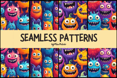 Colorful Monster Party - Seamless Pattern Product Image 1