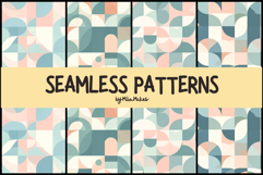 Modern Bauhaus Geometric Seamless Patterns Product Image 1