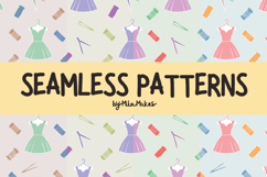 Modern Sewing Dress Seamless Pattern Product Image 2