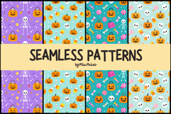 Cute Trick-or-Treat - Seamless Halloween Patterns Product Image 1