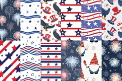 Patriotic Seamless Patterns Bundle - 4th of July Product Image 2