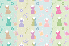 Pastel Sewing Dress Seamless Pattern Product Image 2