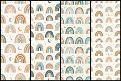 Boho Rainbow and Moon Seamless Patterns Product Image 2