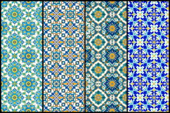 Blue and Gold Mediterranean Tile Patterns Product Image 2