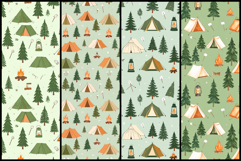 Whimsical Camping Adventure Seamless Patterns Product Image 2