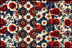 Americana Floral - Seamless Folk Art Patterns Product Image 2