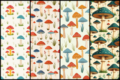 Whimsical Watercolor Toadstool and Mushroom Patterns Product Image 2